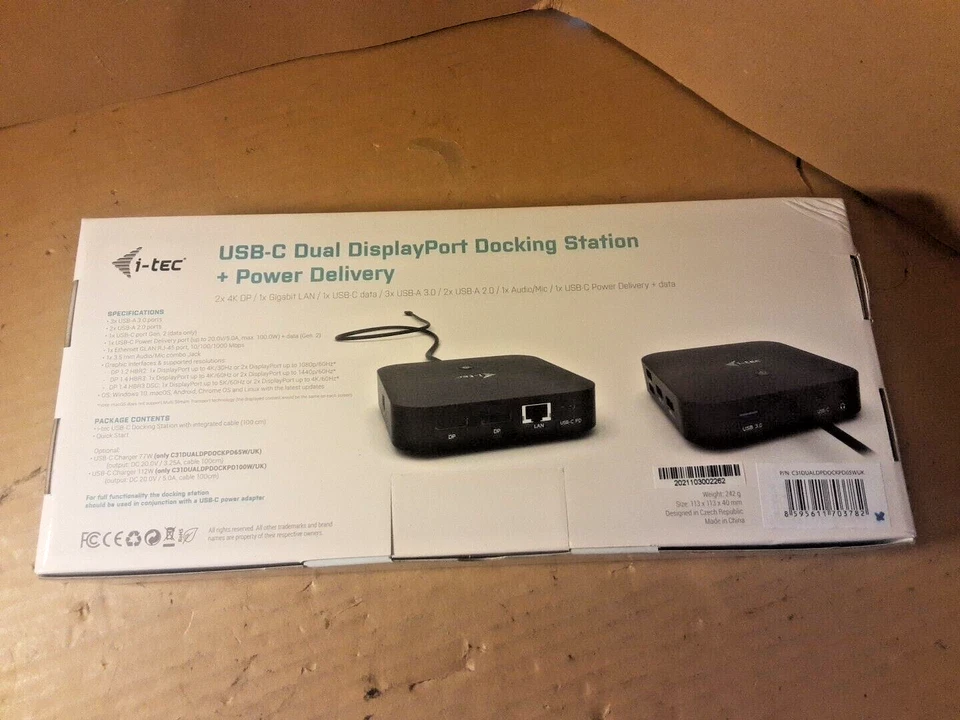 i-tec USB-C Docking Station 2x4K - 2x DisplayPort 1x USB-C 3x USB 3.0 2x USB 2.0 - Image 4 of 4