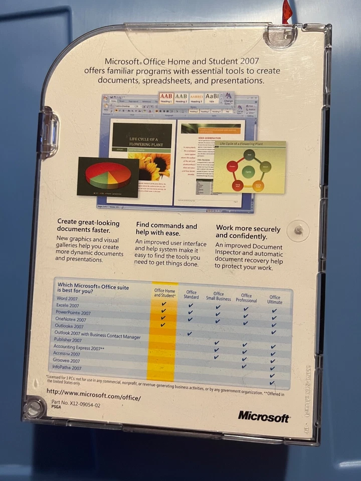 NEW SEALED Microsoft Office Home and Student 2007 - Image 4 of 4