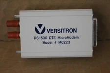 VERSITRON M6223 Industrial Fiber Optic DTE Micromodem DB25 male w/RS-530