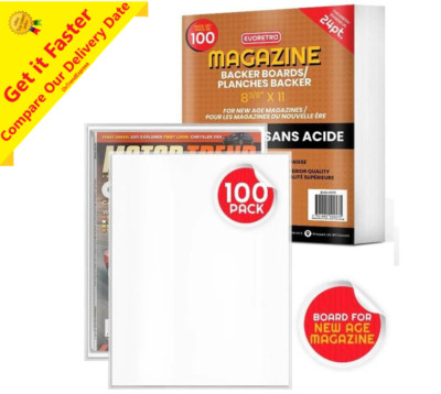 EVORETRO Comic Backing Boards MAGAZINE Size Pack of 100