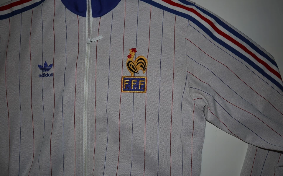 Jaqueta de futebol Adidas Originals França Copa do Mundo Carre Magique masculina tamanho G - Imagem 3 de 4