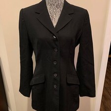 100 Wool Lined Talbots Button Blazer Jacket Size 8 Made in USA Single Breasted