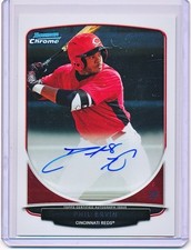 PHIL ERVIN 2013 BOWMAN CHROME DRAFT 1ST PROSPECT AUTOGRAPH AUTO RC (REDS)