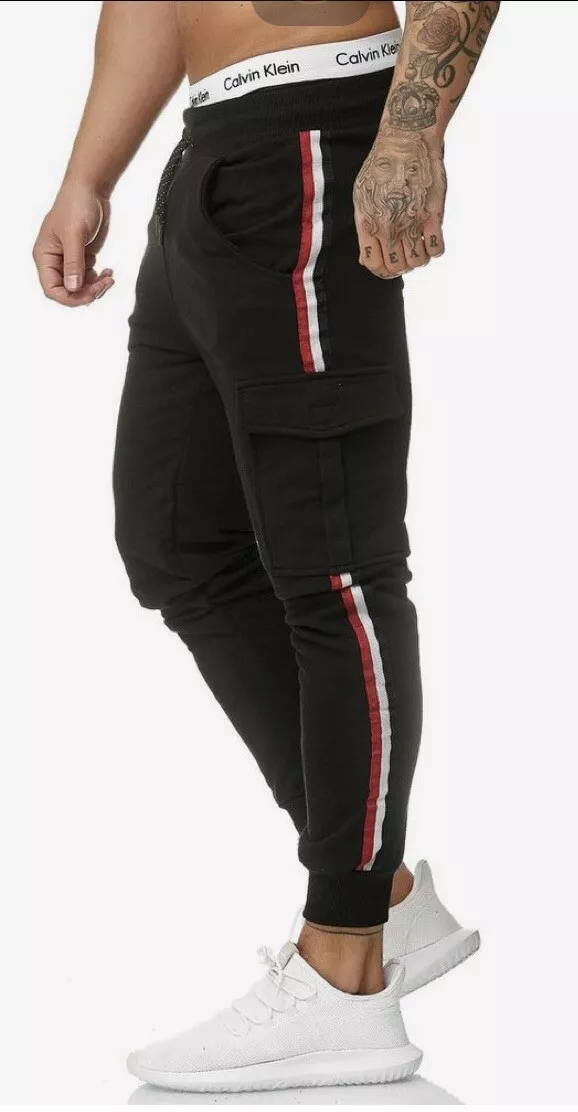 One Redox Men s Joggers Size Medium Slim Black Red White Blue