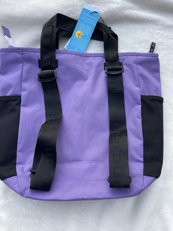 Sherpani Via Tote Travel Backpack Bag Purple Open Your Eyes - Image 3 of 4