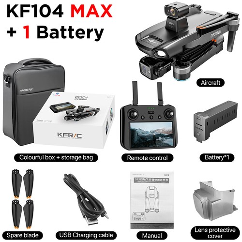 KF104 MAX 4K HD GPS 3-Axis Gimbal Anti Shake 6KM Quadcopter Foldable RC Drone - Picture 28 of 36