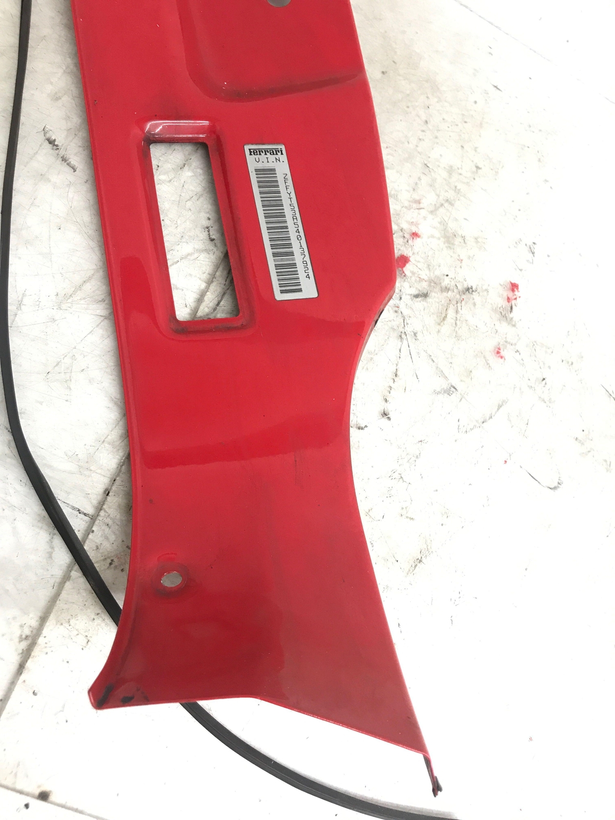 2000-2005 FERRARI 360 MODENA SPIDER LEFT INNER PANEL COVER RED(322) 65536511 OEM