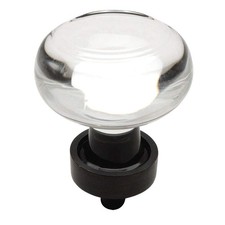 Cosmas 5 Pack 6355ORB-C Oil Rubbed Bronze Glass Knob 1-3/8 Inch - 5 Pack