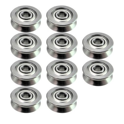 10Pcs V623ZZ Groove Guide Pulley Rail Ball Bearings For Linear Motion System A