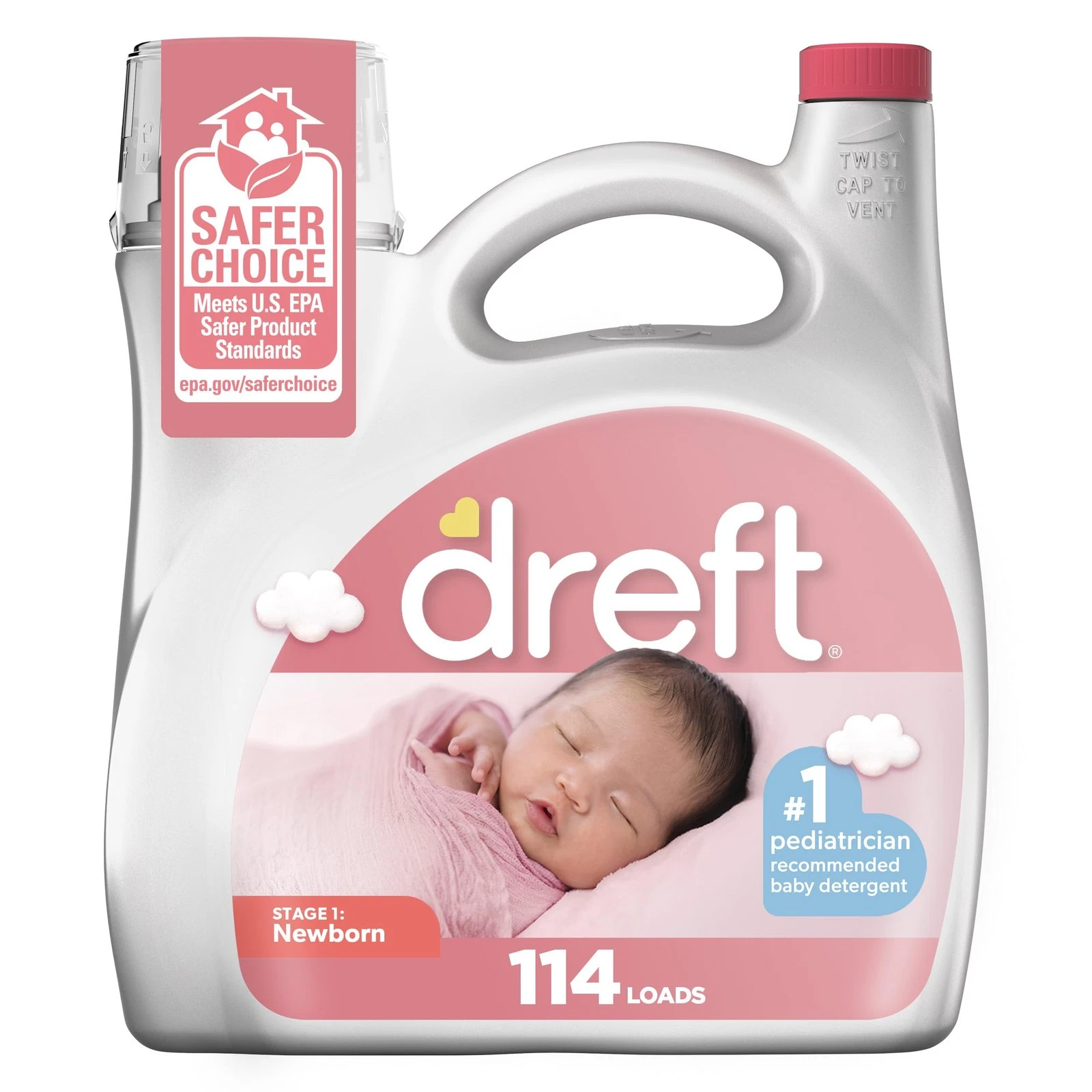 Gentle Baby Laundry Detergent for Newborns, HE Compatible, 114 Loads
Opens in a new window or tab