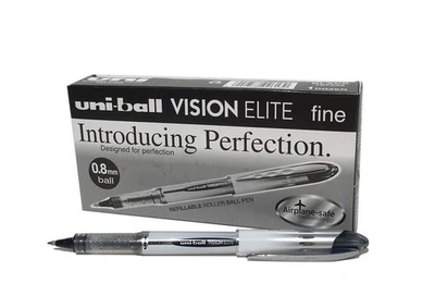 Uni Mitsubishi Pencil - 12 Stylos Vision Elite UB200 - Airplane Safe - Photo 1/2