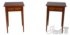L70840: Pair ELDRED WHEELER  Cherry & Birdseye Maple Nightstands