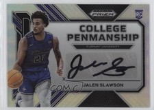 2023 Panini Prizm Draft Picks College Penmanship Silver Jalen Slawson Auto 0ud4