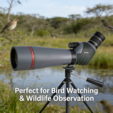 20-60x80 ED Spotting Scope Dual Focus, Phone Mount, Case for Hunting/Birding US