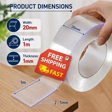 Alien Nano Tape Double Sided Heavy Duty Reusable Adhesive Stick Transparent Tape