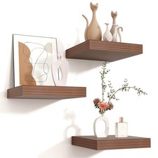 Floating Shelves for Wall, 3 Small Wall Mounted Shelves with Invisible Brackets,