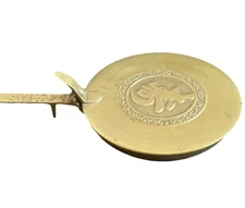 Vintage Antique Victorian Copper Brass Bed Warmer With Handle Chinese Character