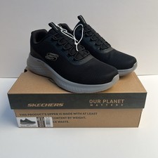 Image of Skechers Men’s Lite Trainers Brand New Size 10 UK Grey And Black Brand New In No