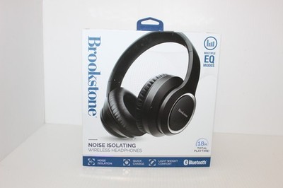 Brookstone Isolatenx Noise Isolating Wireless Headphones Bluetooth 5.3 Black New