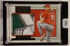 2024 Panini Three and Two Prospect Swatches Green SSP #’d 3/5 Rhett Lowder Reds