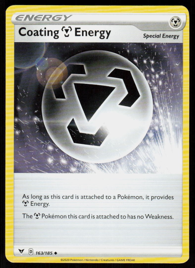 Coating Metal Energy 163/185 Uncommon Vivid Voltage Pokemon Near Mint