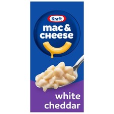 Kraft White Cheddar Mac  Cheese Macaroni and Cheese Dinner Pasta Shells, 7.3 oz
