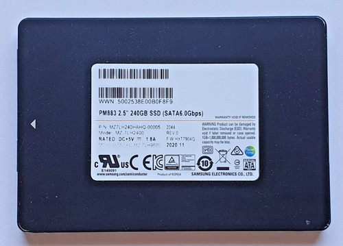 240 GB SATA III Samsung PM883 MZ-7LH2400 3D-NAND TLC SSD 2.5" interne Festplatte