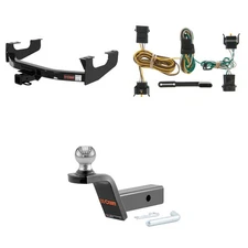 CURT Tow Package Trailer Hitch Wiring Harness 45155 Ball Mount Pin & Clip-13355