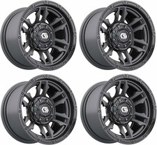 GTW Shogun 12 Inch Gunmetal Aluminum Golf Cart Wheel | 3:4 Offset | Set of 4
