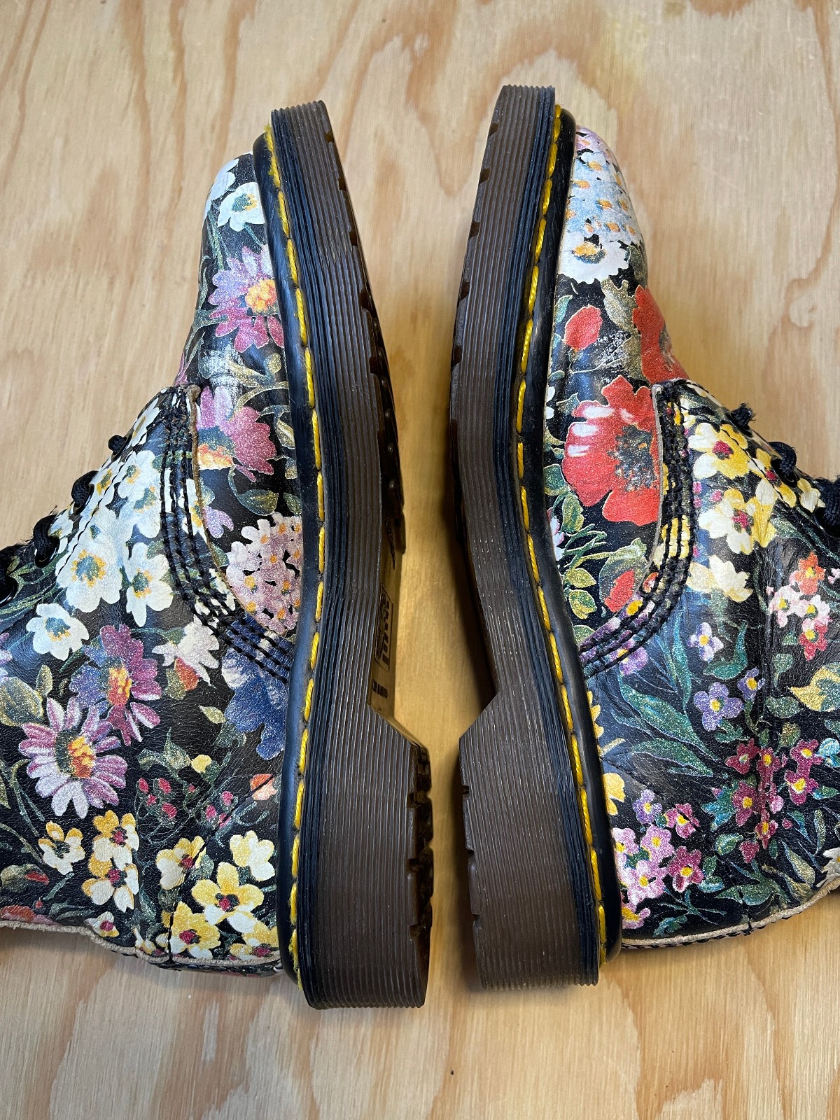 15percentOFF🌸 DR MARTENS Floral 90s Original BOOTS 8-Eye Lace Up SIZE UK3 Flower 1460 image 10