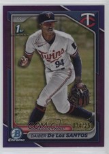 2024 Bowman Chrome Prospects Purple Refractor 74/250 Daiber De Los Santos v9t