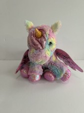 Barbie Rainbow Pegasus Unicorn Plush Pink Wings Gold Horn 12 Mattel 2021
