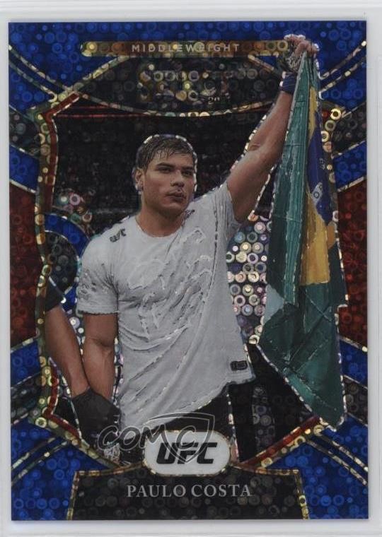 2021 Panini Select UFC Concourse Blue Disco Prizm 19/99 Paulo Costa #69 lz7