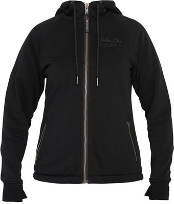 John Doe XTM Motorrad Damen Hoodie V2  Gr. L - Schwarz