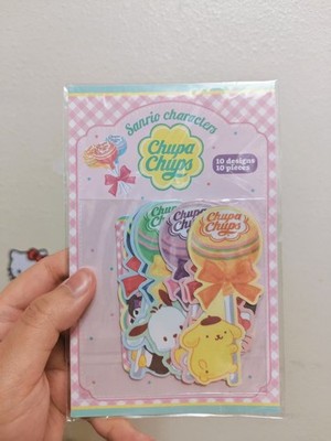 Sanrio Characters x Chupa Chups Lollipop Sticker Set 10 Pieces Die-Cut Sanrio Or