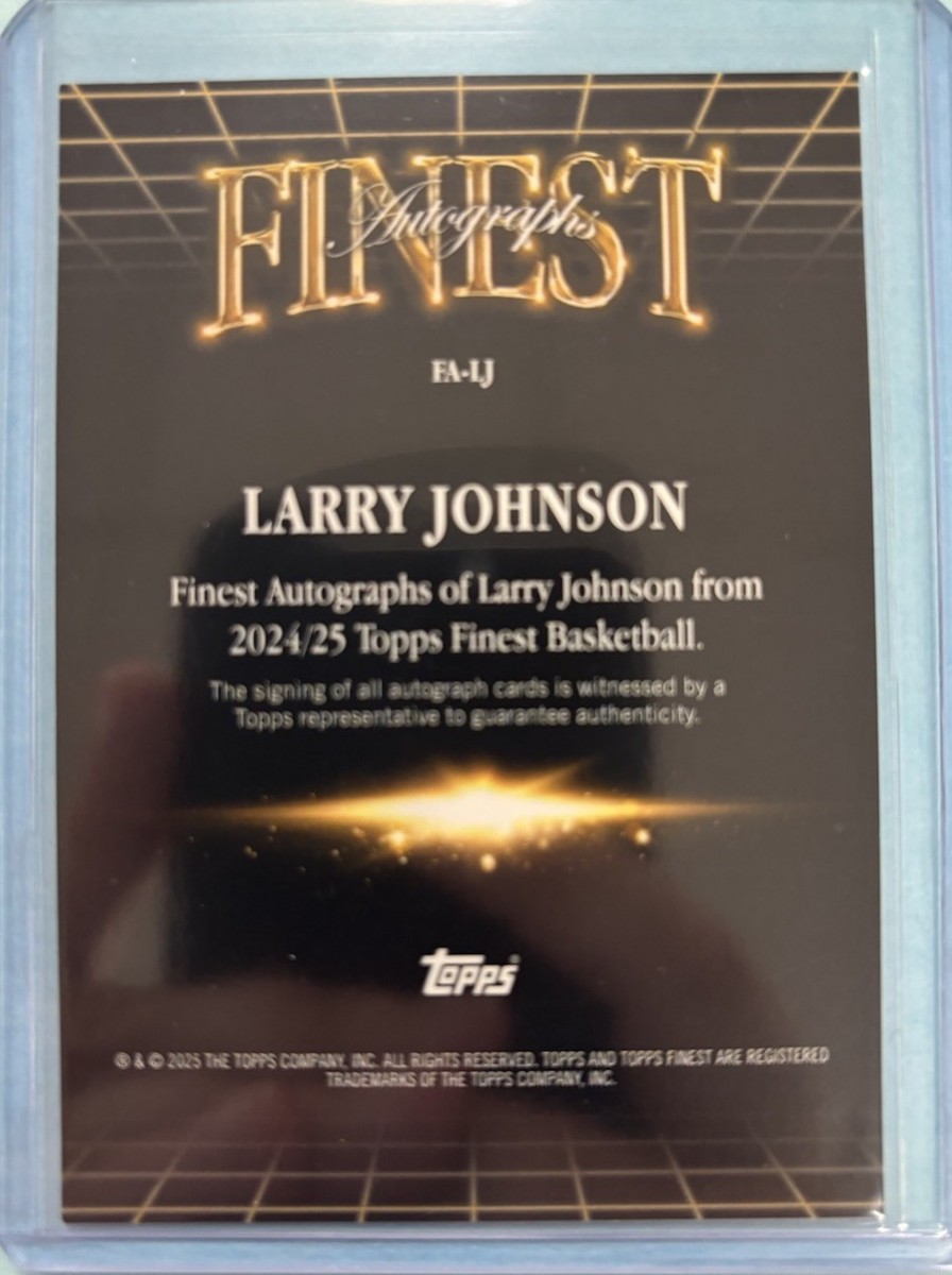 24/25 Topps Finest Larry Johnson Signatures Auto Autographs SP