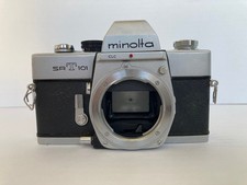 Minolta SRT 101 35mm SLR film camera body only - works - meter  