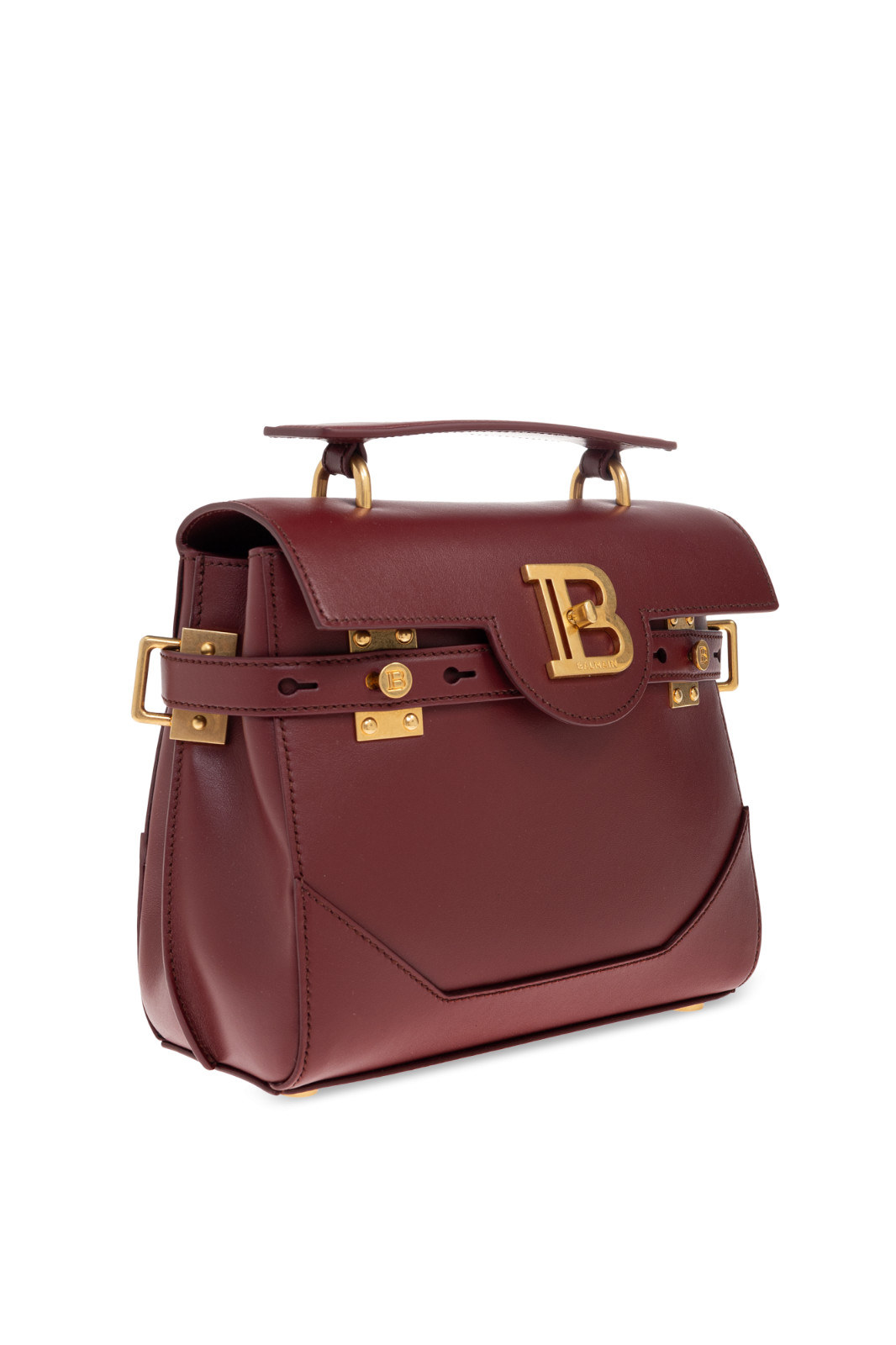 BALMAIN B-Buzz 23 Red Leather Top Handle Bag New & Authentic image 3
