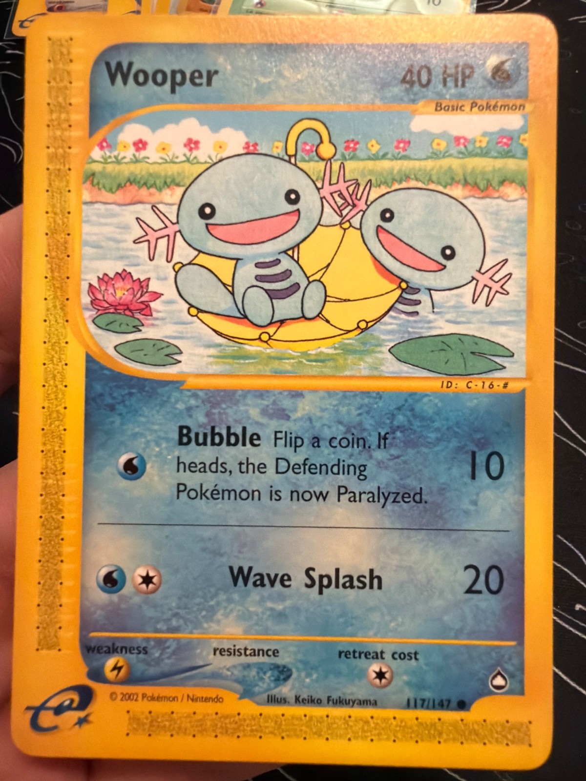 Wooper 117/147 Aquapolis Regular MINT CONDITION