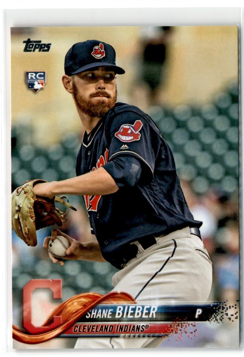2018 Topps Update Series Base Rookie Shane Bieber Rookie Guardians #US198