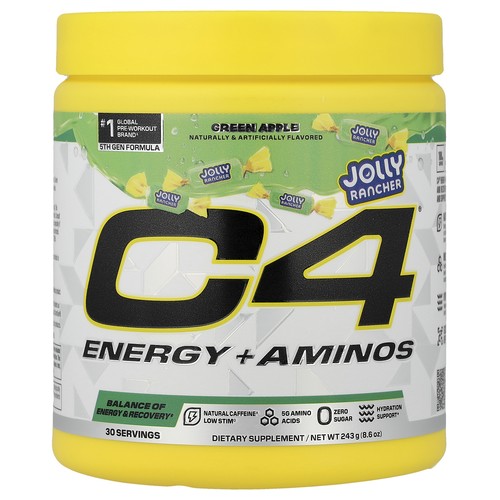 C4® Energy + Aminos, Jolly Rancher Green Apple, 8.6 oz (243 g)