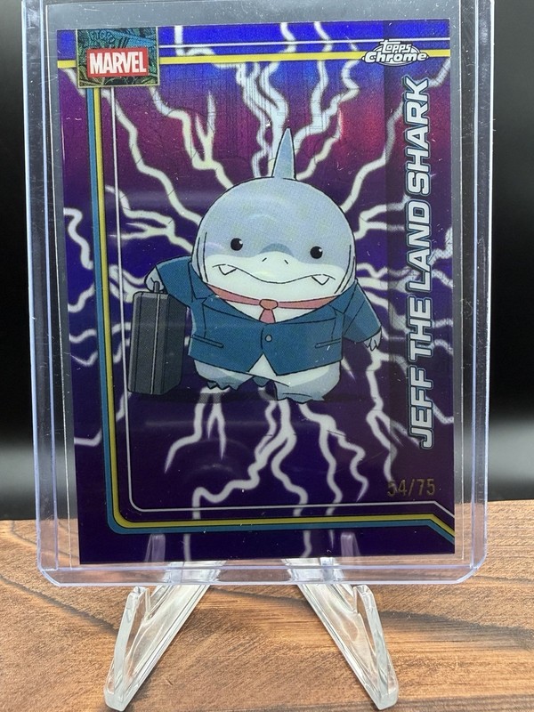 2026 TOPPS CHROME MARVEL PURPLE LIGHTNING REFRACTOR /75 Jeff the Land Shark