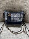 CHANEL Small Gabrielle Hobo Bag Tweed Navy