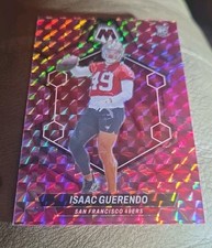 2024 Panini Mosaic Isaac Guerendo Rookie Pink Camo Prizm RC #388 49ers