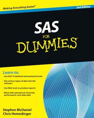 SAS for Dummies by Stephen McDaniel and Chris Hemedinger (2010, Trade Paperback)