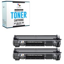 2Pack CMYi Replacement 48A Black Printer Toner for HP LaserJet Pro MFP M28a M28w
