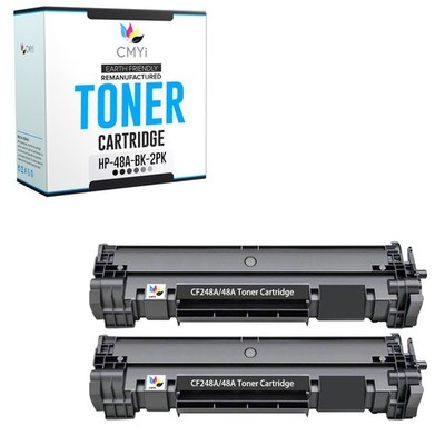 2Pack CMYi Replacement 48A Black Printer Toner for HP LaserJet Pro MFP M28a M28w
