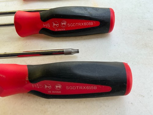 Snap On Tools USA 7pc Long Torx Instinct Screwdriver Set Red T8-T30 SGDTXL70BR - Picture 15 of 17