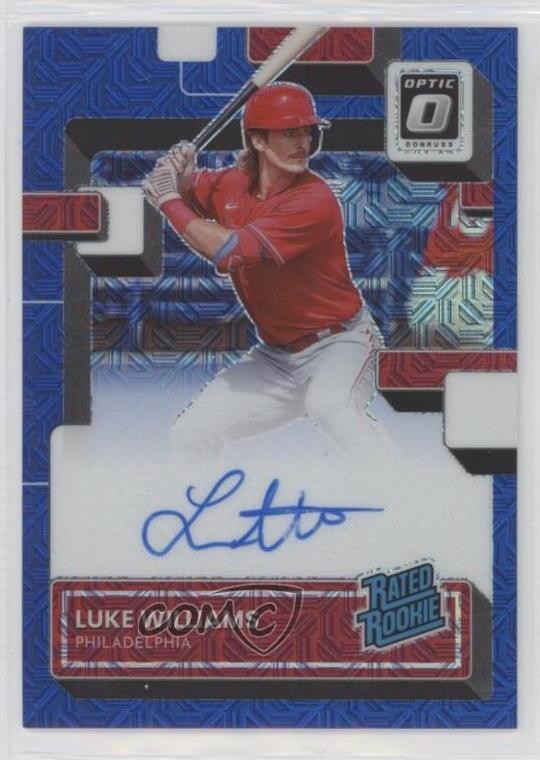 2022 Panini Donruss Optic Blue Mojo Prizm 86/99 Luke Williams Auto RC 19ed