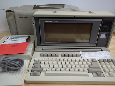 SHARP Electronics PC-7000 Personal Computer W/ Manuals And Cover Tested Working 